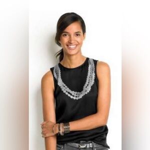 BANANA REPUBLIC SILK AND “PEARLS” TOP